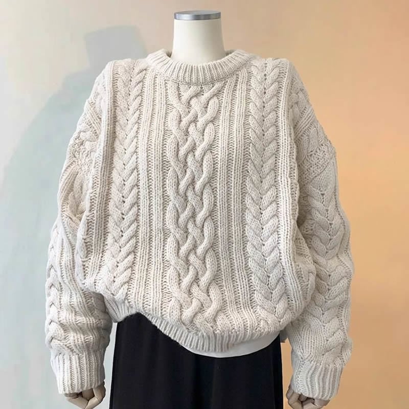【tops】厚手ニットトップス Q7126