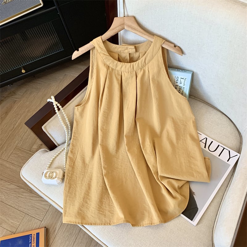 【tops】ノースリーブギャザータンクトップF7507