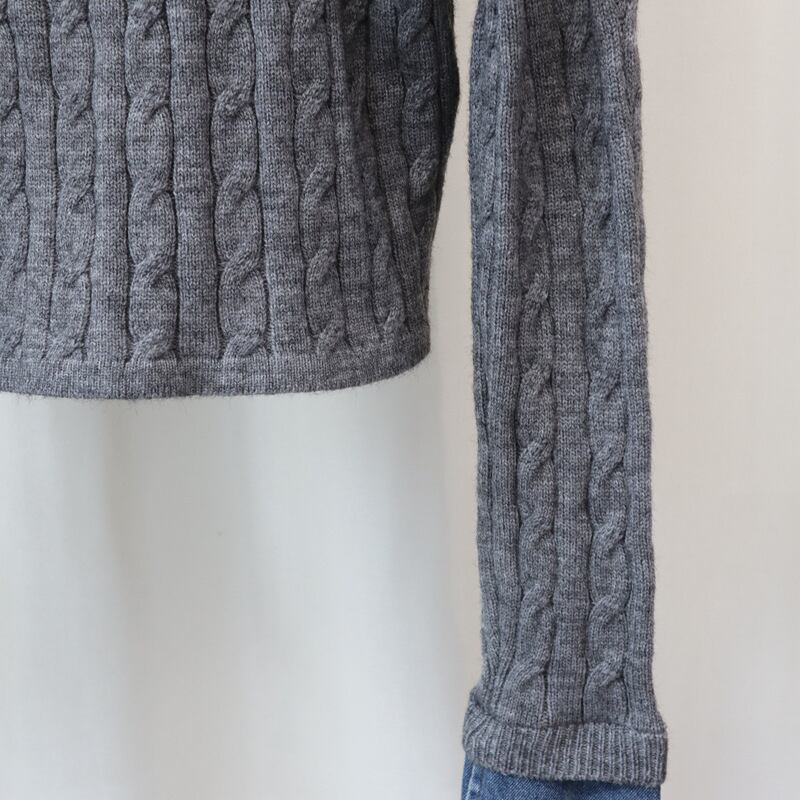 【outer】デニム切り替えニットカーデ　M28583