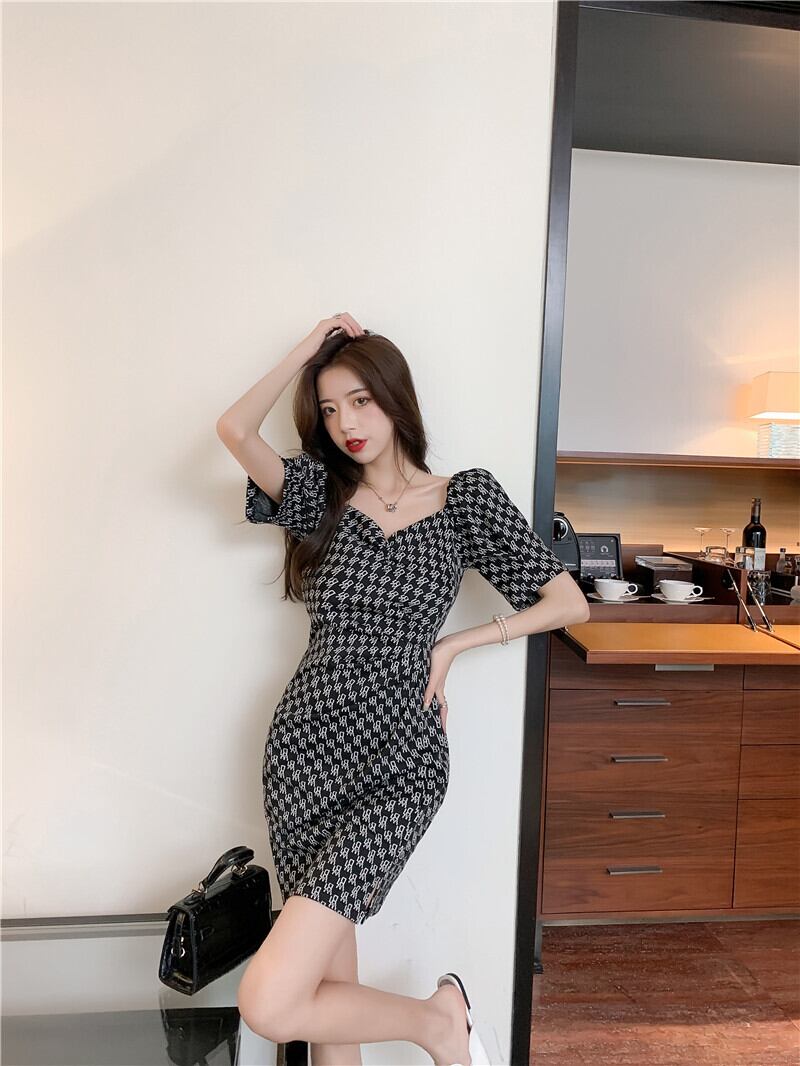 【dress】高級感  気質満点ファッションプリントデザイン着痩せ ワンピース G1309