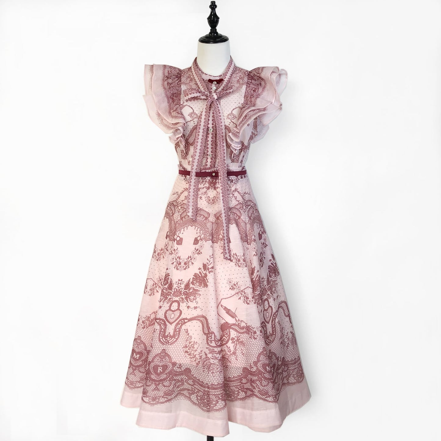 【set】フリルブラウス×ロングスカートセット     N3073