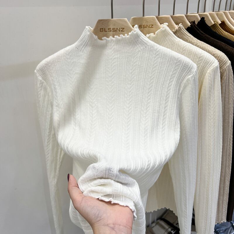 【tops】フリルニットトップス　M18673