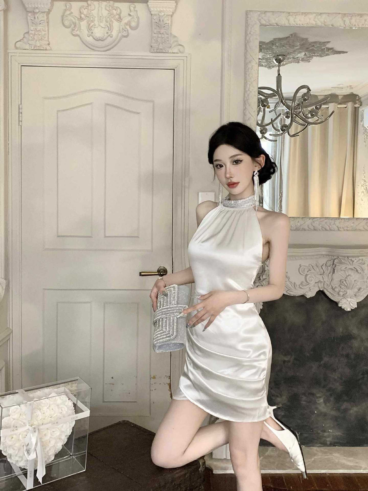 【dress】ホルターネックワンピース　M25075