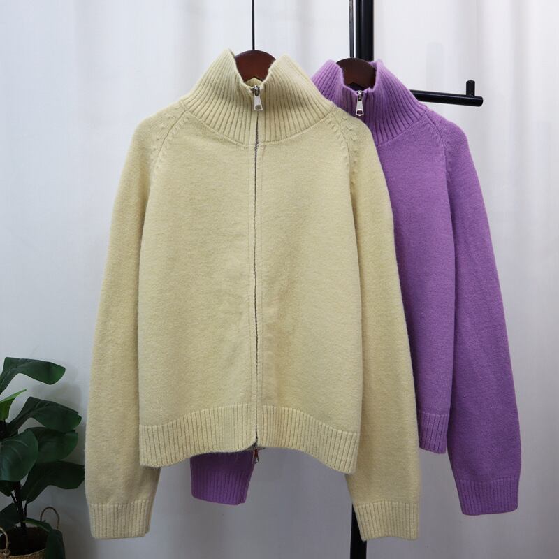 【outer】ファスナーニットカーデ　M27437