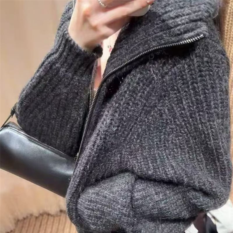 【outer】ハイネックニットカーディガン Q7317