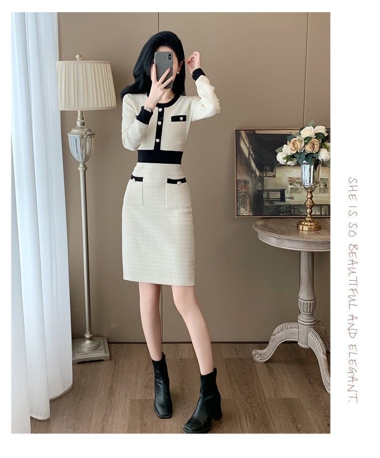 【dress】ニットワンピース　M25355