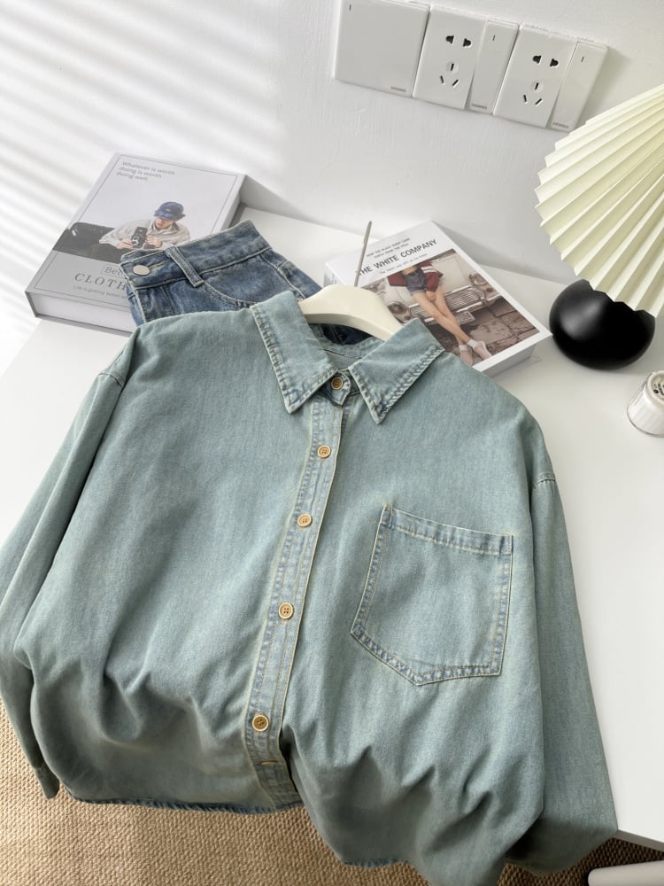 【tops】デニムシャツ　M29930