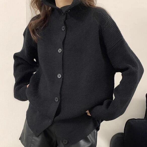【outer】ボタンデザインニットカーデ　M25882