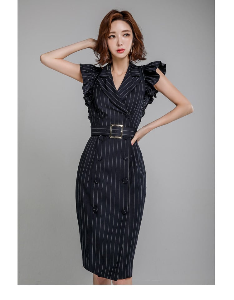 【dress】ダブルボタンワンピース　M23959