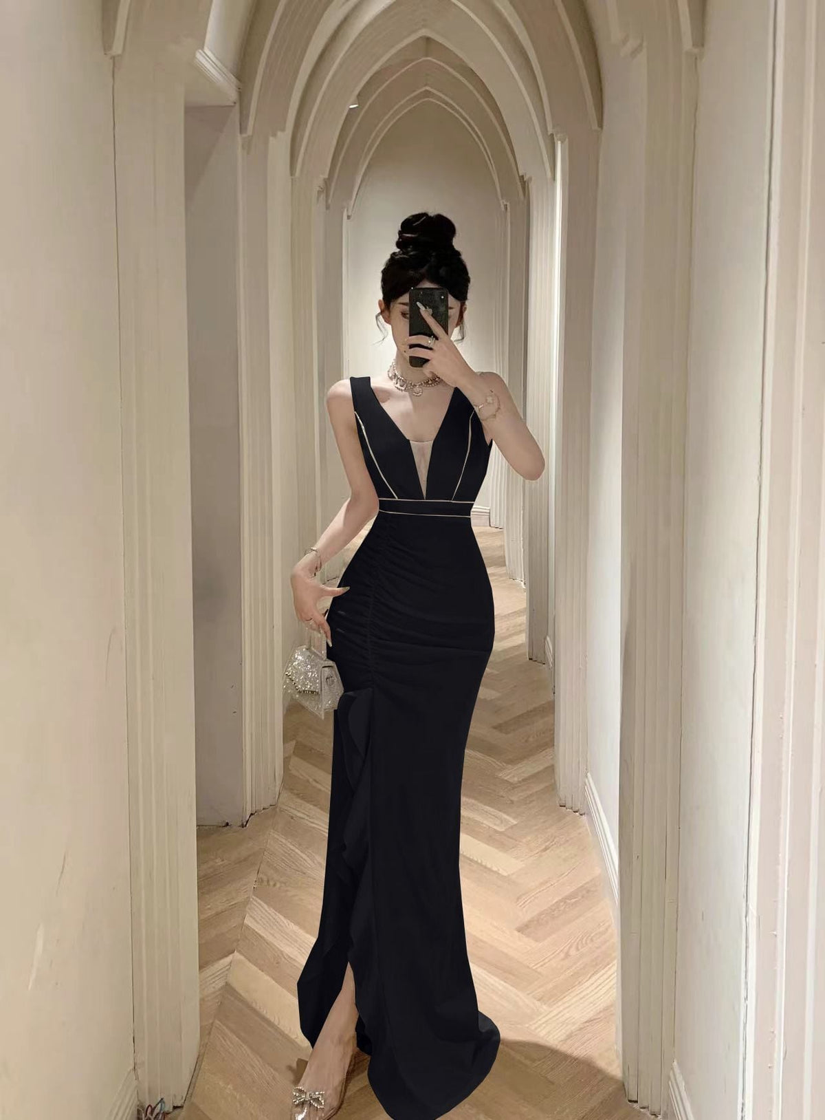 【dress】スリットワンピース　M24072