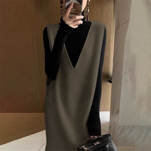 【dress】Vネックジャンスカ　M26250