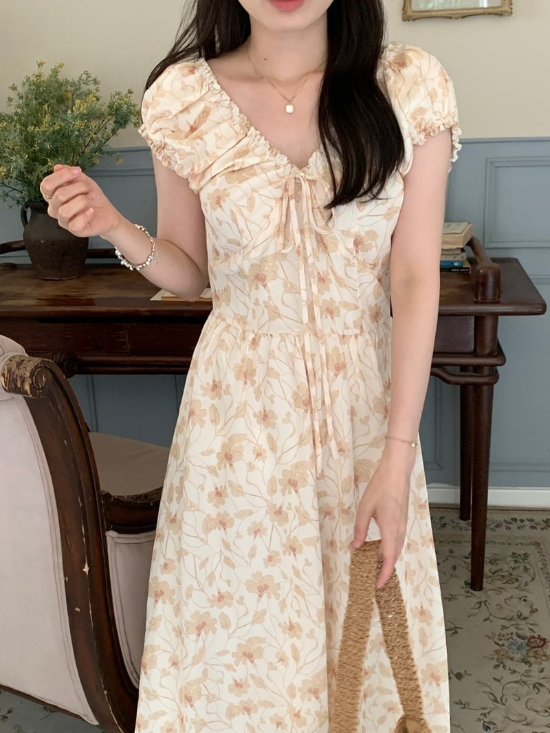 【dress】花柄ワンピース　M24469
