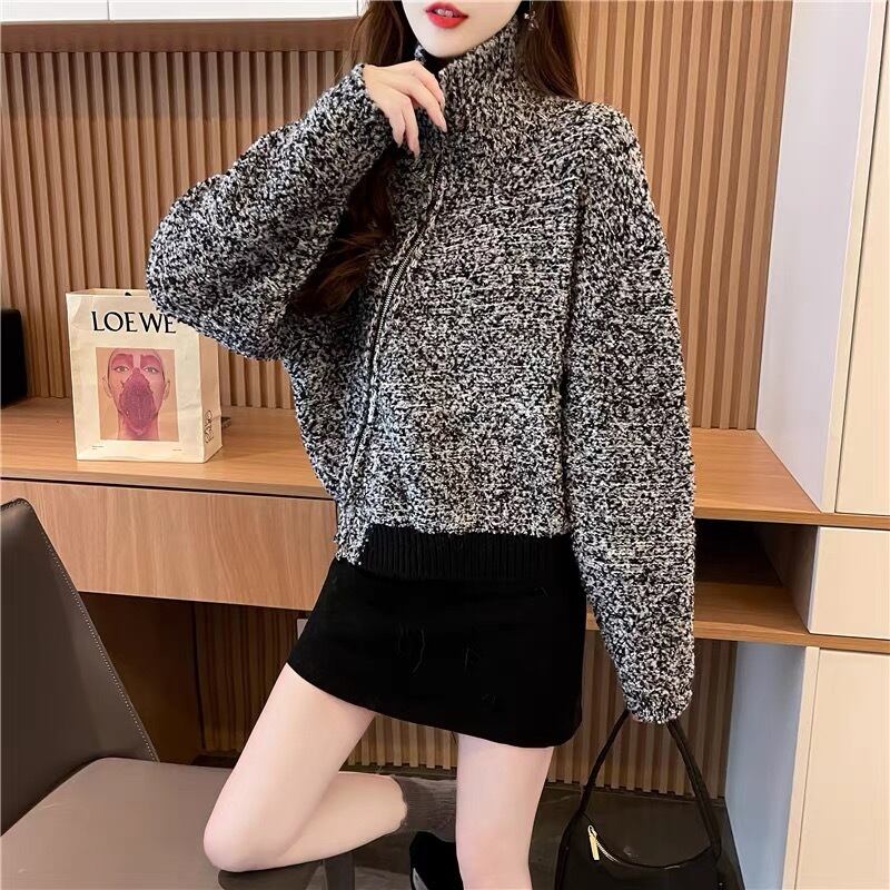 【outer】ファスナーニットカーデ　M18598