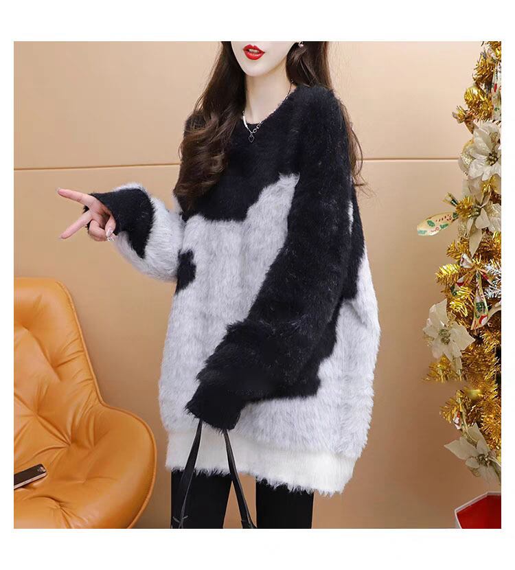 【tops】配色切り替えニットセーター　M29157