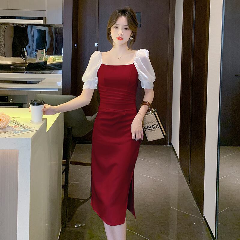 【dress】パフスリーブワンピース G20628