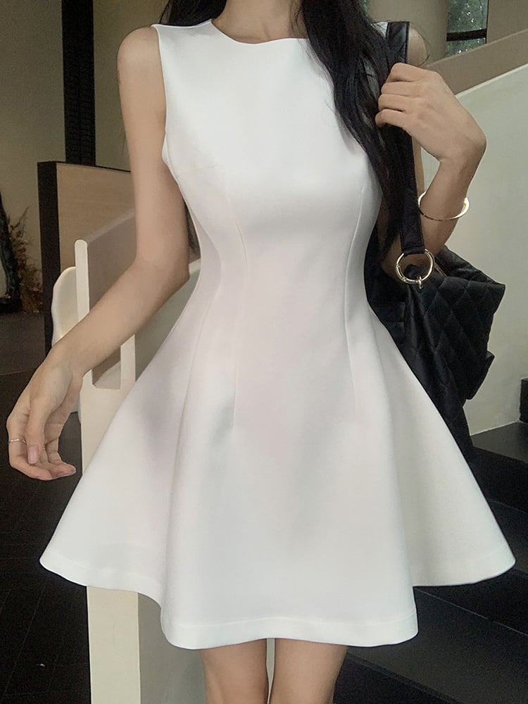 【dress】ノースリーブ美シルエットワンピース　N2662