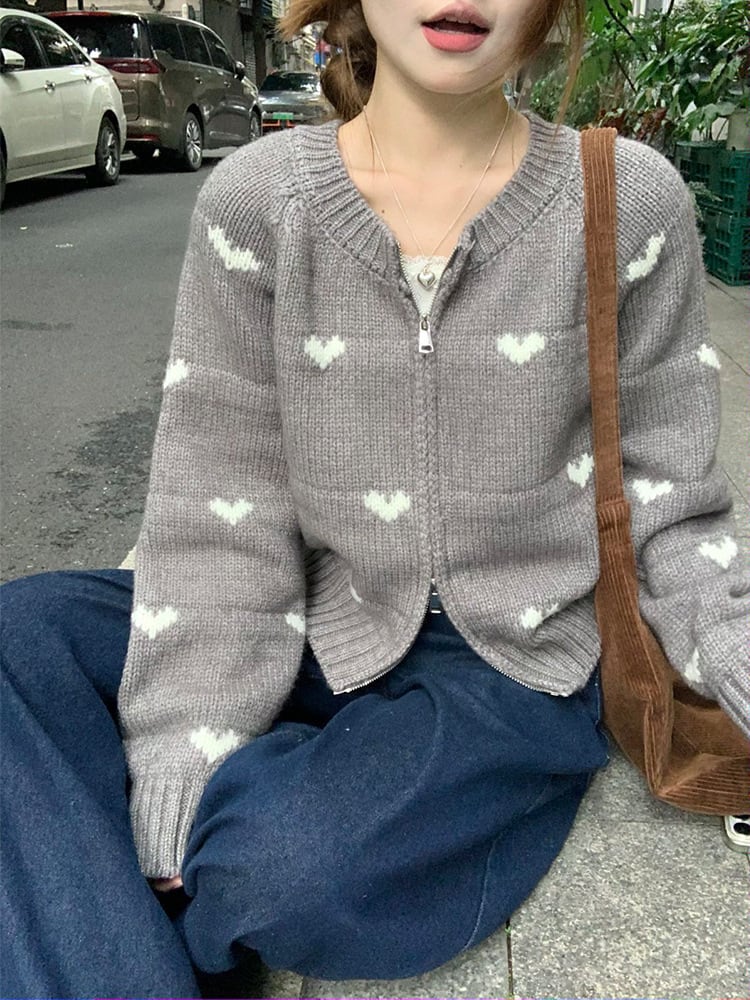 【outer】ファスナーニットカーデ　M26351