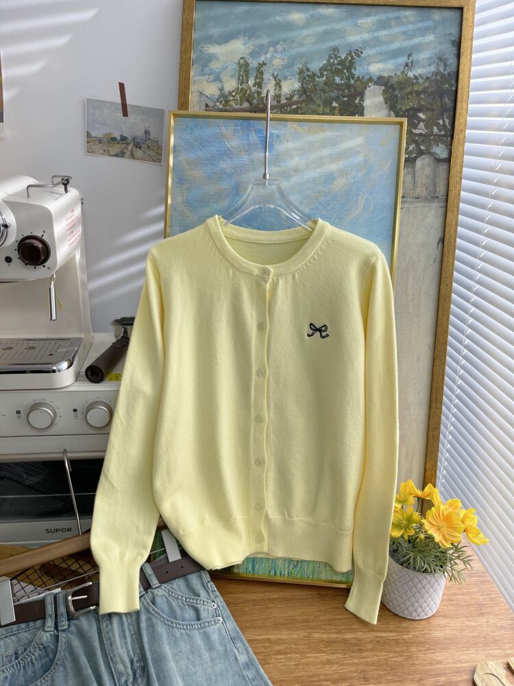 【outer】リボン刺繍カーディガン     N2825