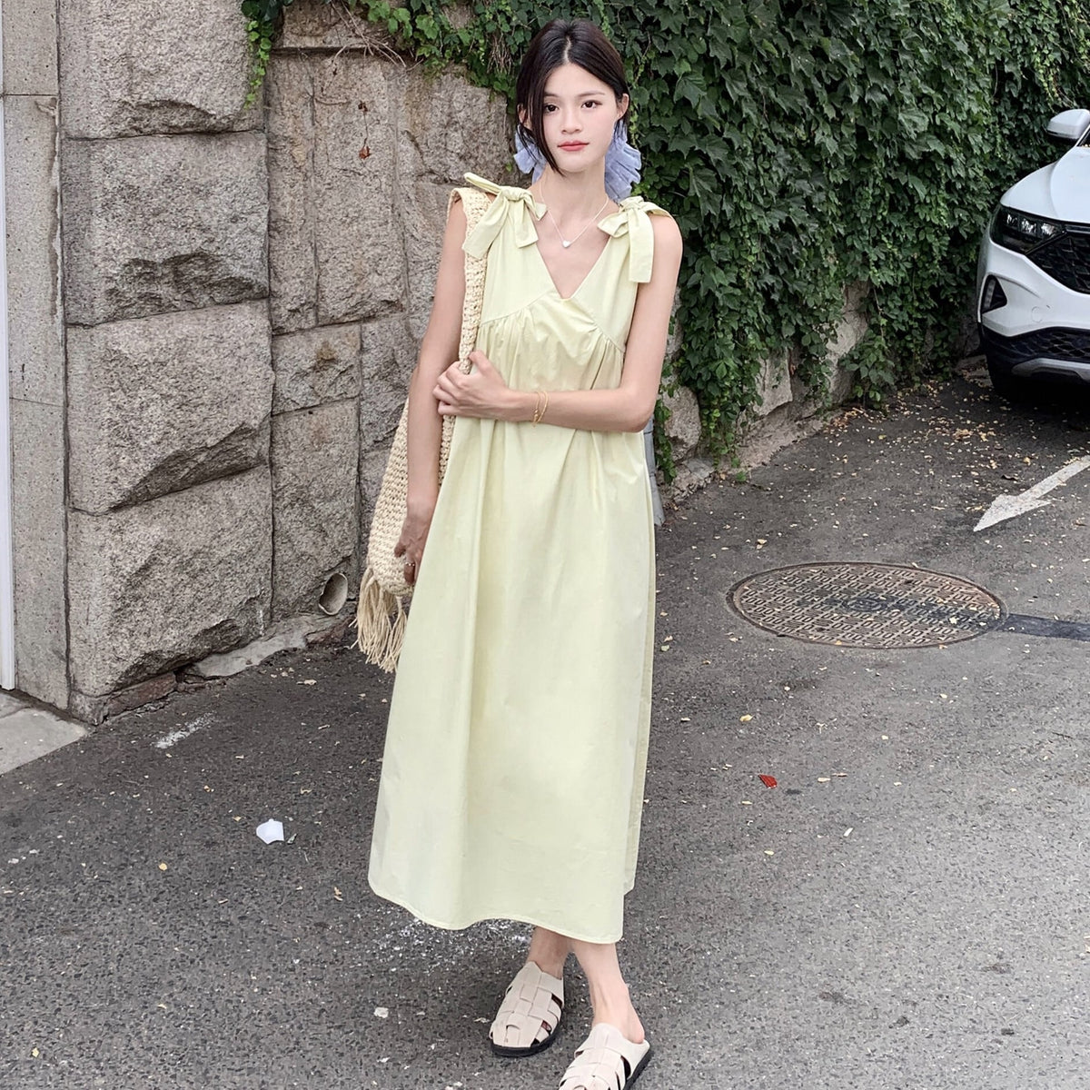 【dress】リボン付きワンピース　M24666