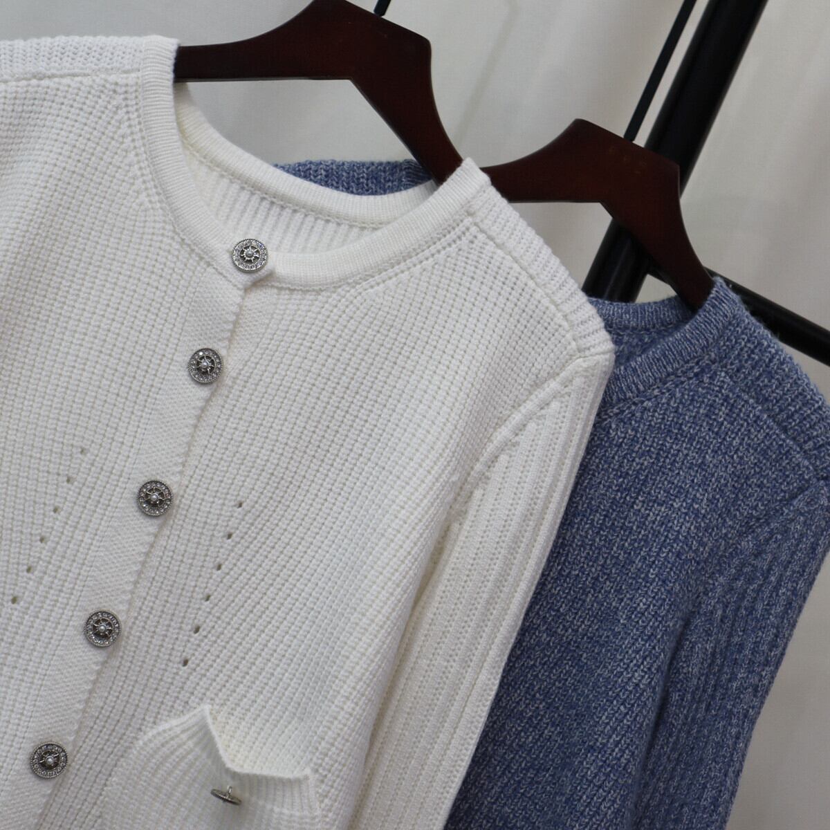 【outer】クルーネックニットカーデ　M27599