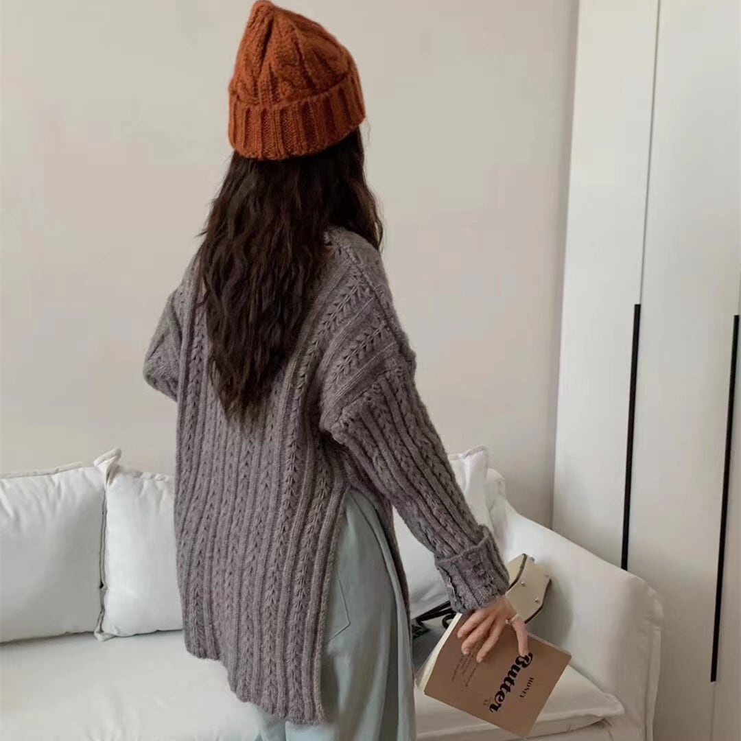 【tops】カットワークニットセーター　M26279