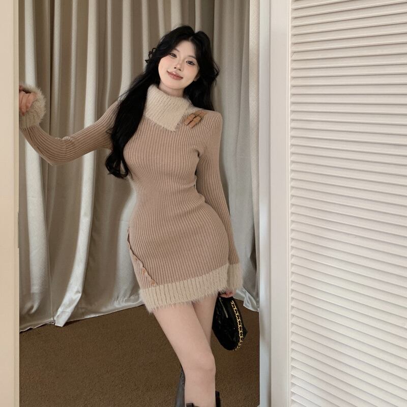 【dress】タイトニットワンピース G19329