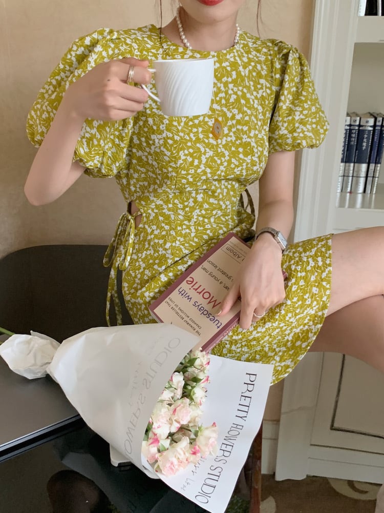 【dress】花柄ワンピース　M24870