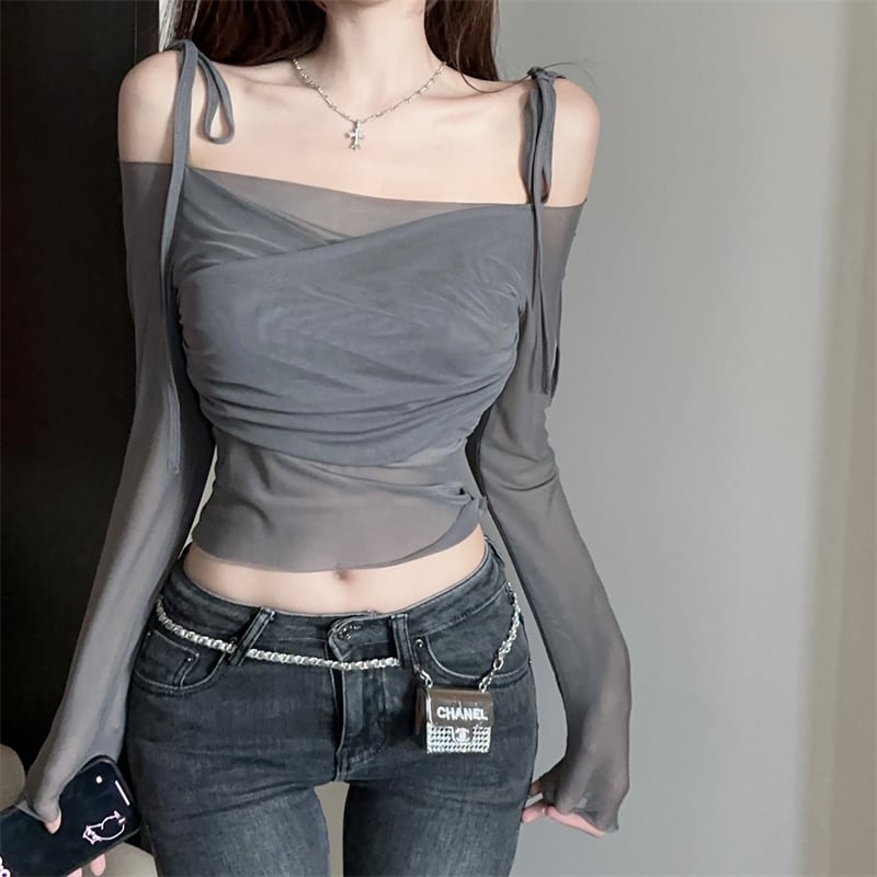 【tops】チュール紫外線対策トップス　M25180