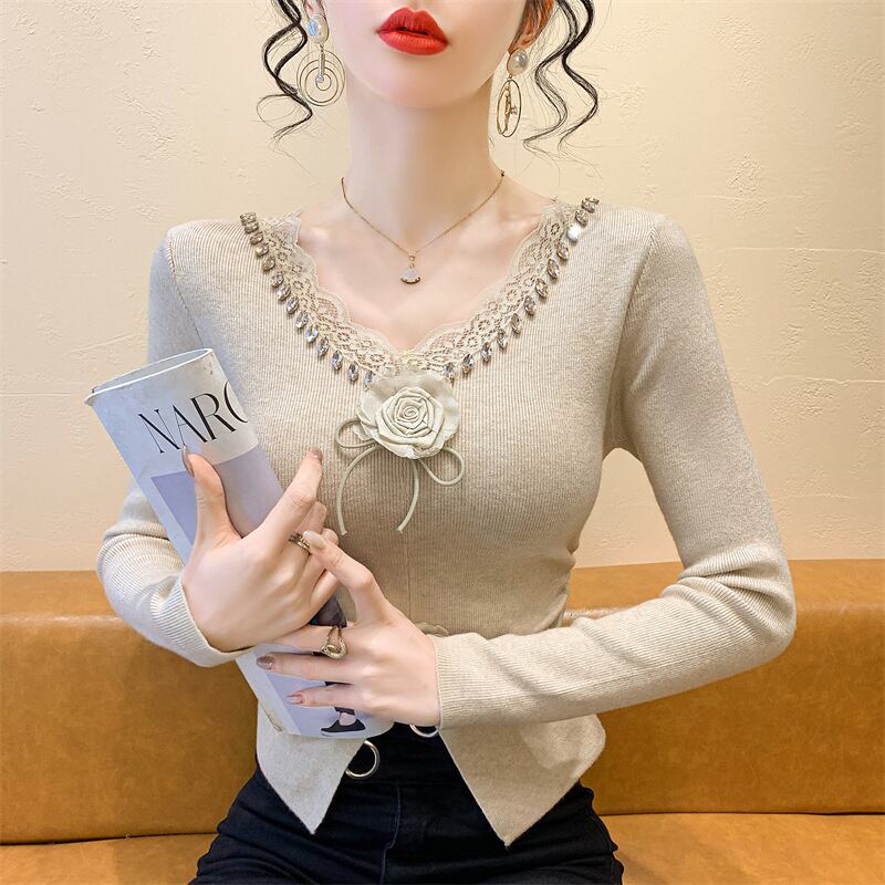 【tops】立体フラワーニットトップス　M27793
