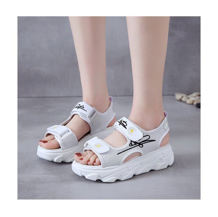 【shoes】清純甘くて女子力UP！花柄配色履きやすい合わせやすいサンダル