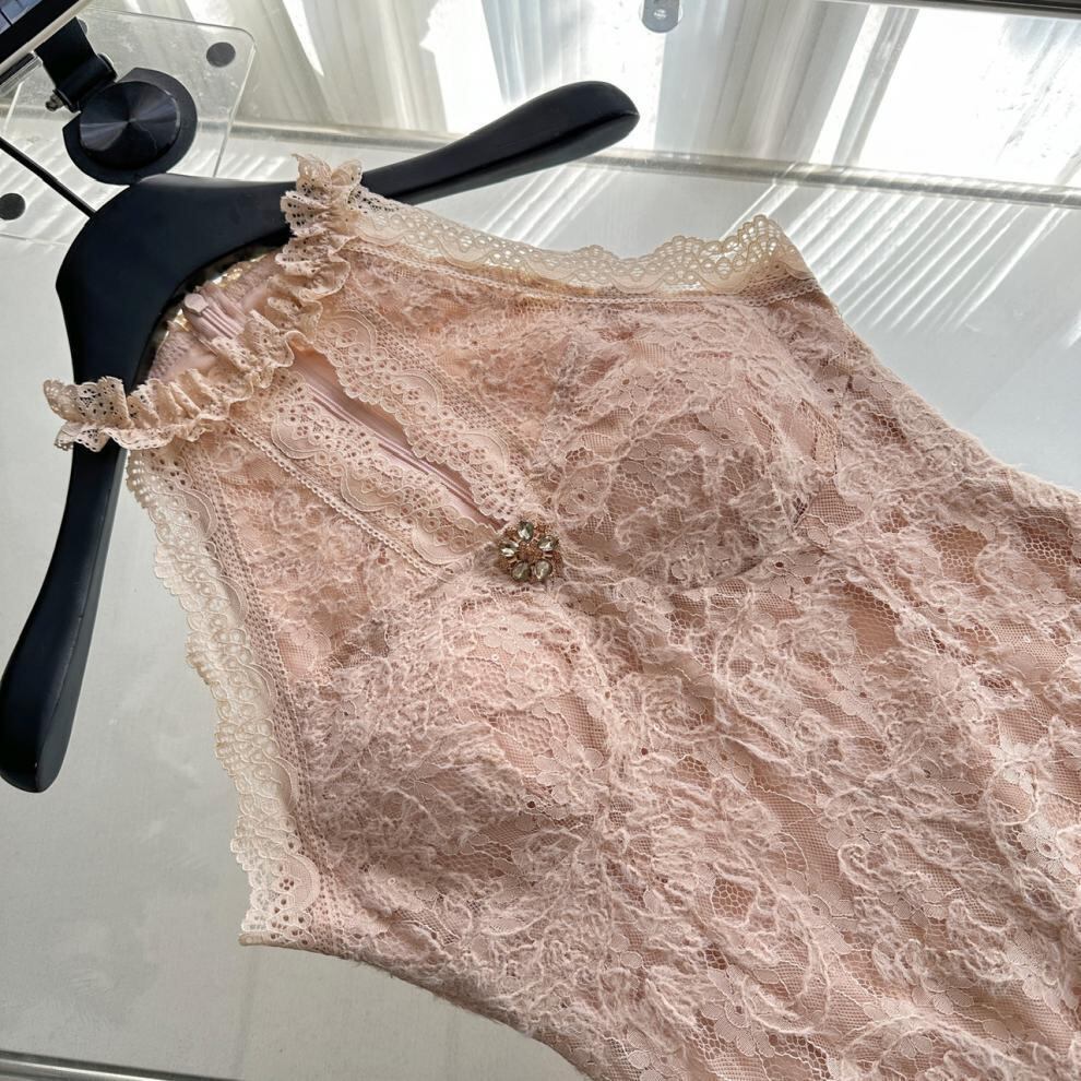 【dress】ノースリーブレースワンピース　M27895