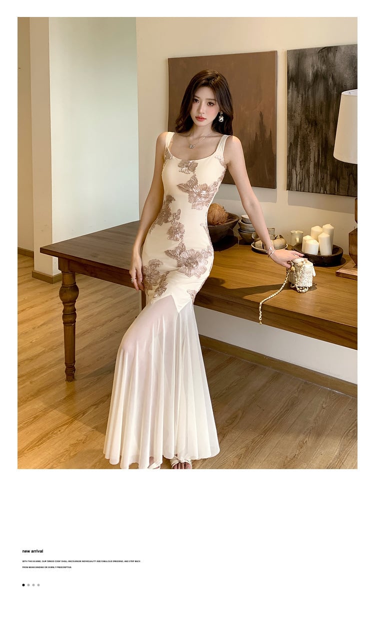 【dress】キャミ切り替えワンピース　M24173