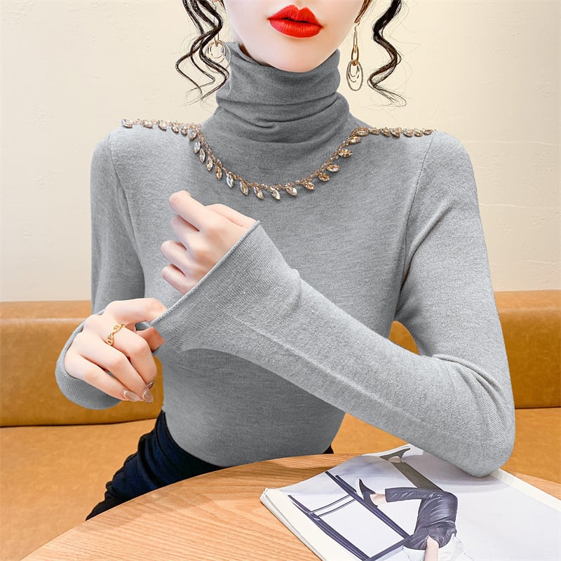 【tops】ビジューニットトップス　M27731