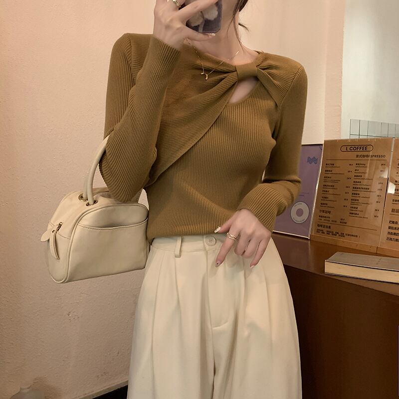 【tops】ニットトップス　M18841