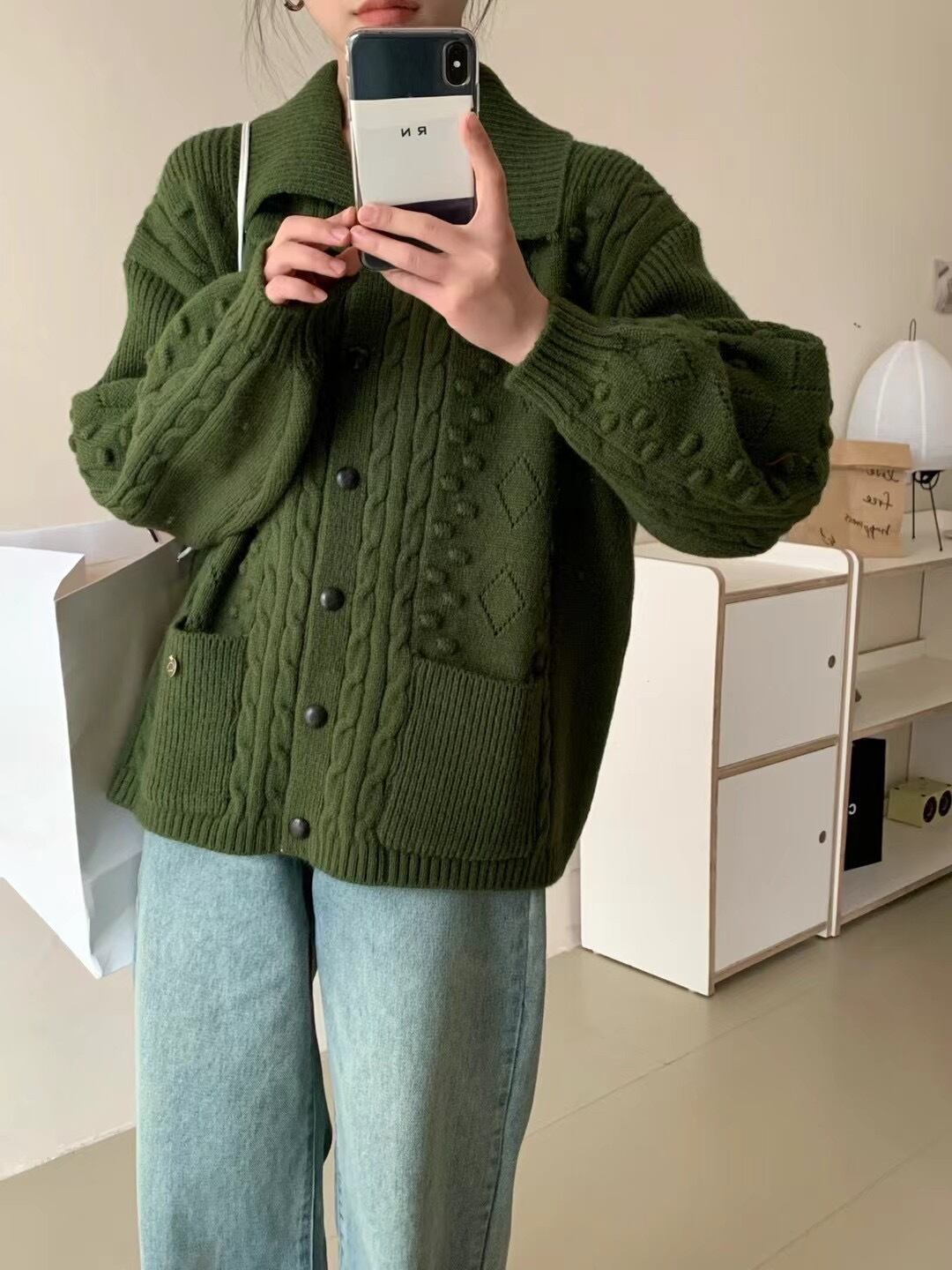 【outer】ニットカーデ　M27077