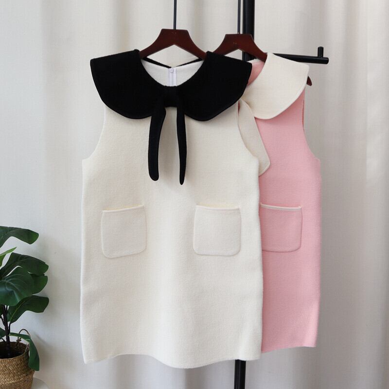 【dress】ノースリーブドールカラーワンピース　M27583