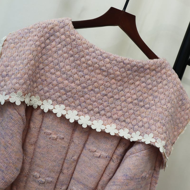 【outer】ドールカラーニットカーデ　M25514