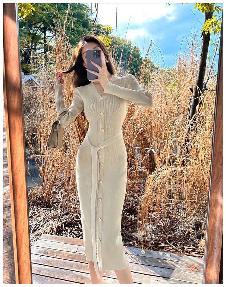 【dress】ニットワンピース　M25754