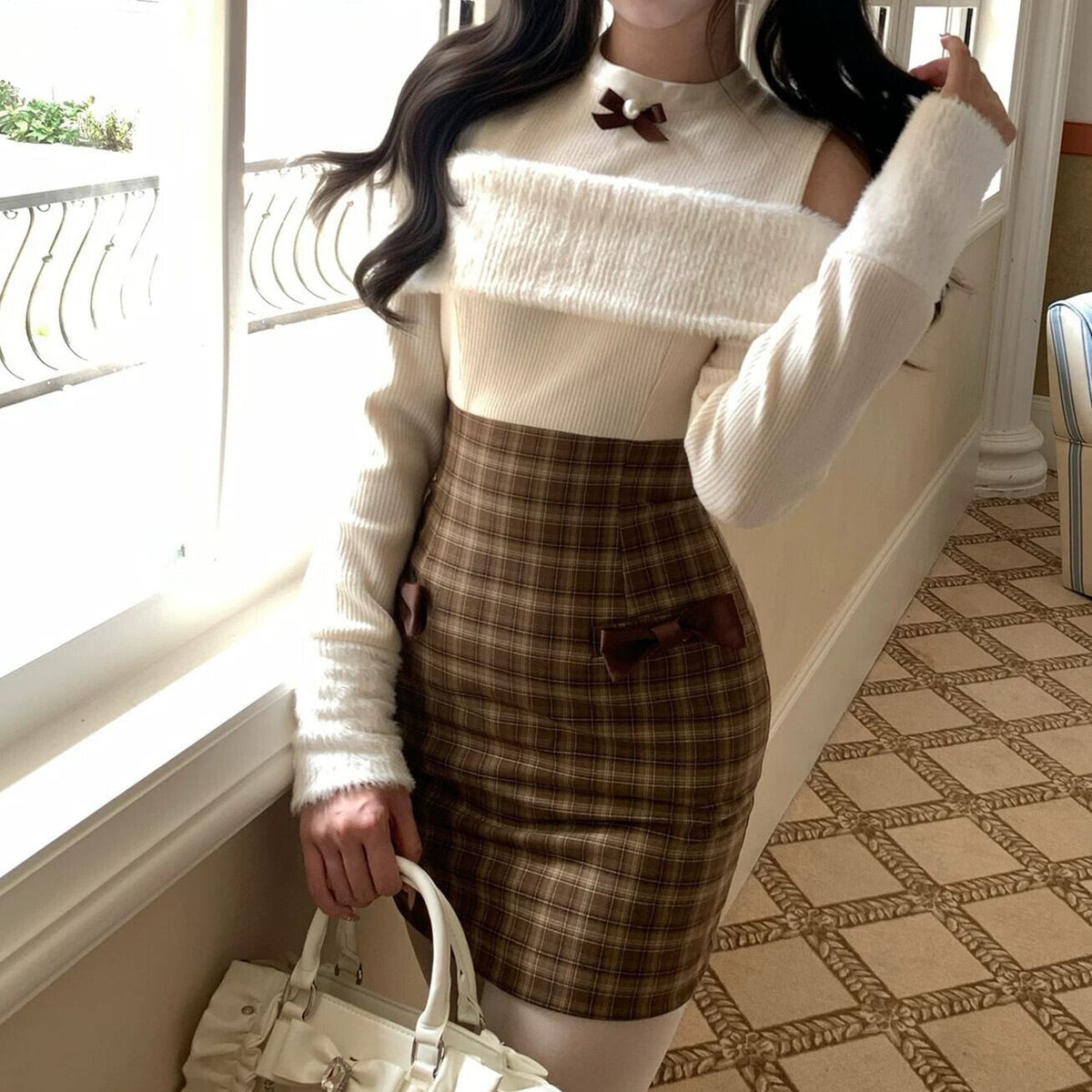 【dress】ドッキングオフショルミニワンピース　N3466