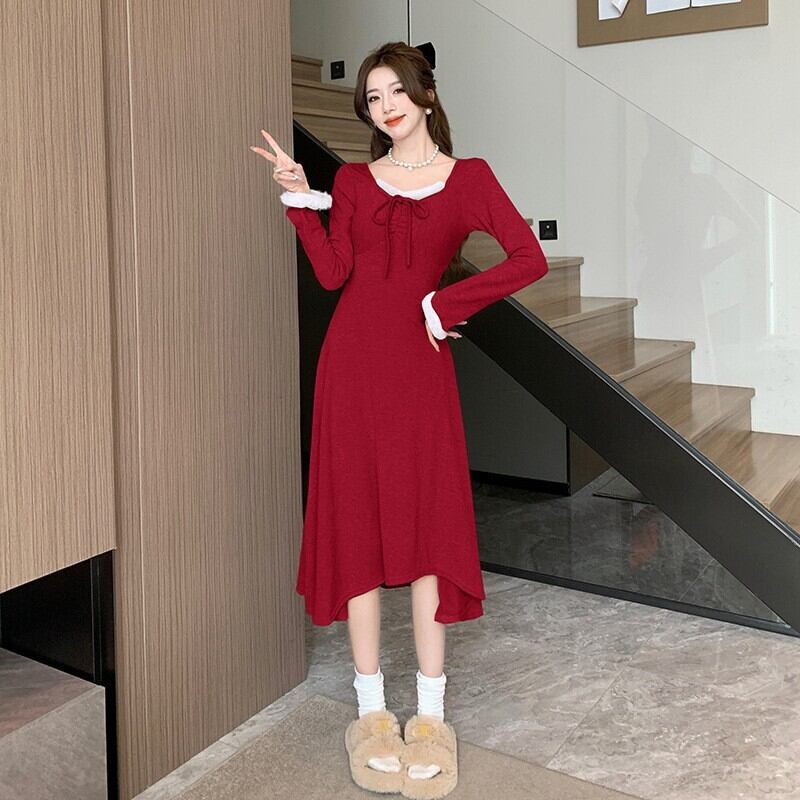 【dress】ファーワンピース　M19046