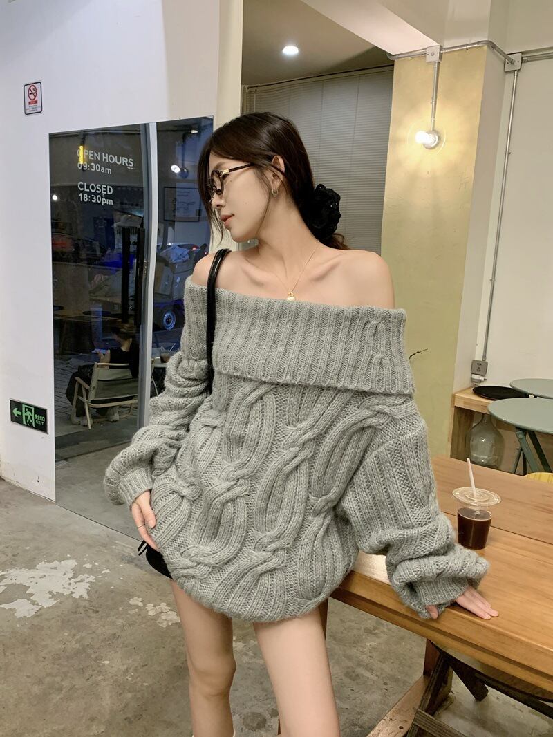 【tops】ボートネックニットセーター　M27457