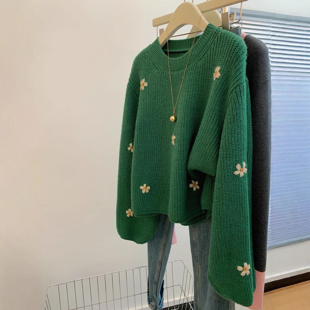 【tops】クルーネックニットセーター　M28853