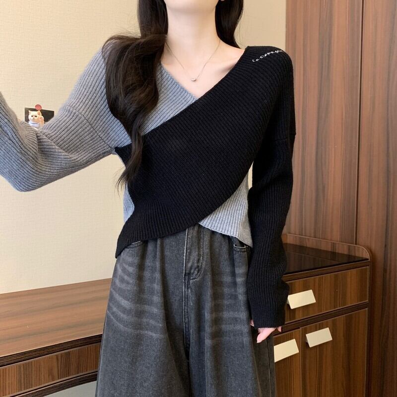 【tops】クロスニットトップス　M28275