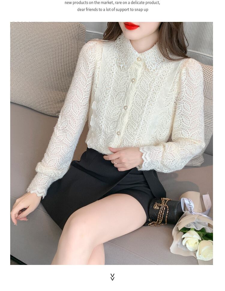 【tops】レースシャツトップス　M29265