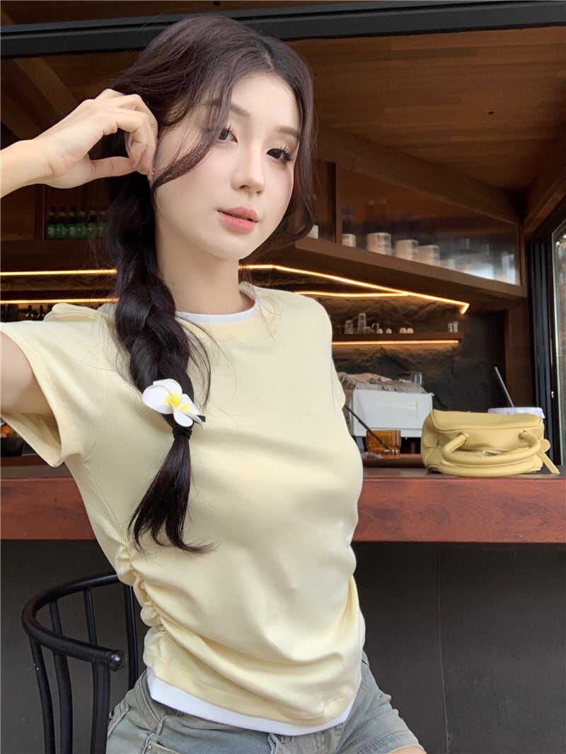 【tops】切り替えTシャツ　M25122