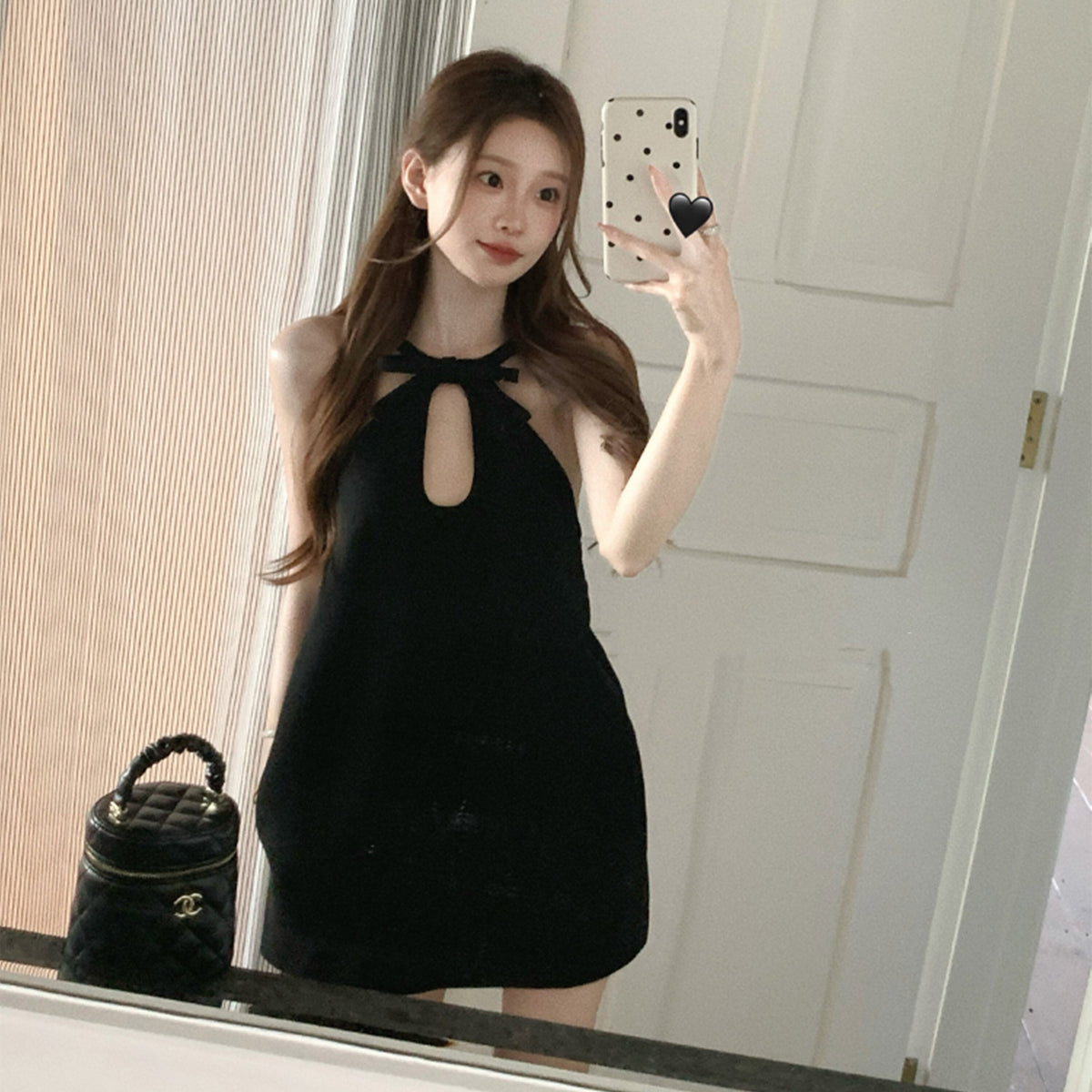 【dress】リボンホルターネックワンピース　N3235