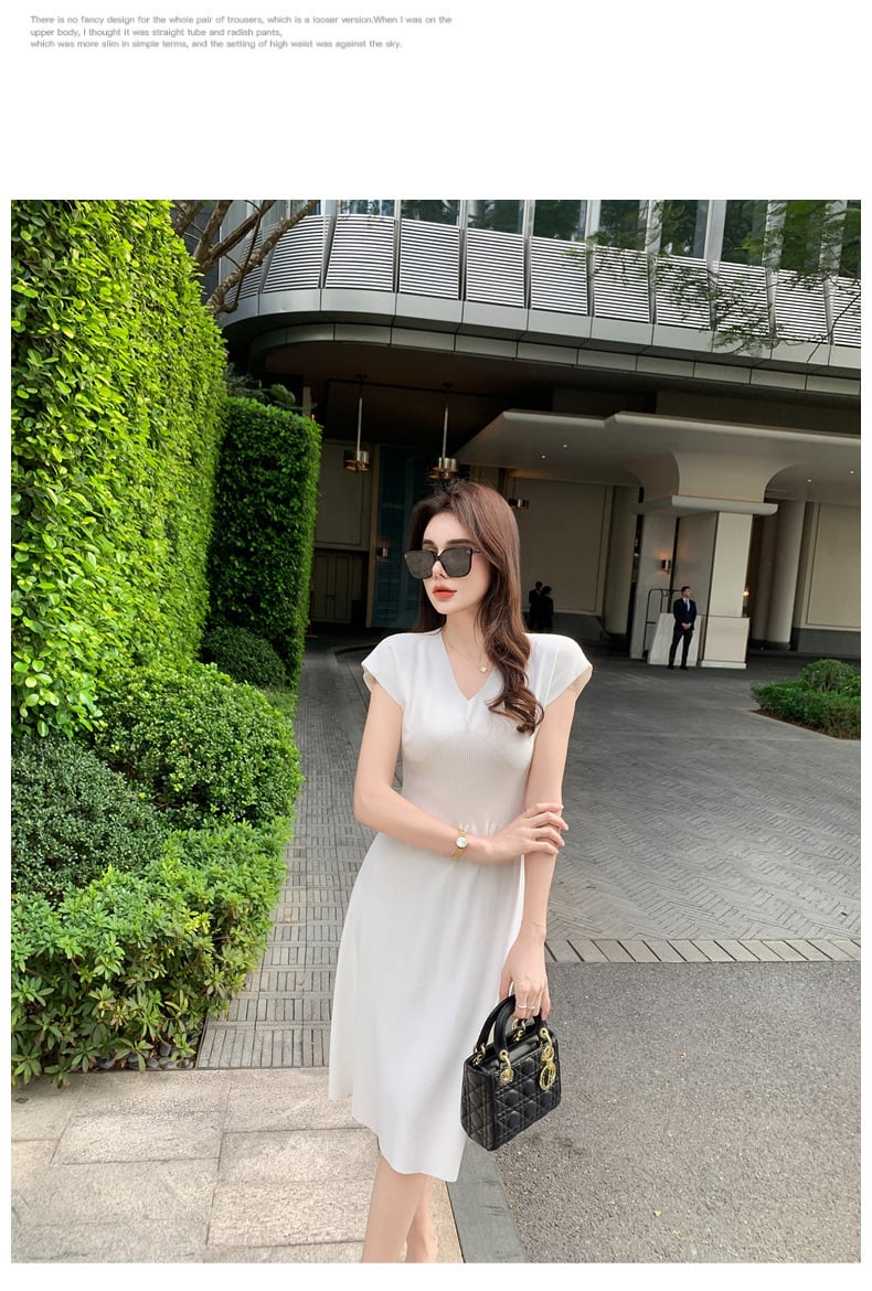 【dress】薄手ニットワンピース　M29750