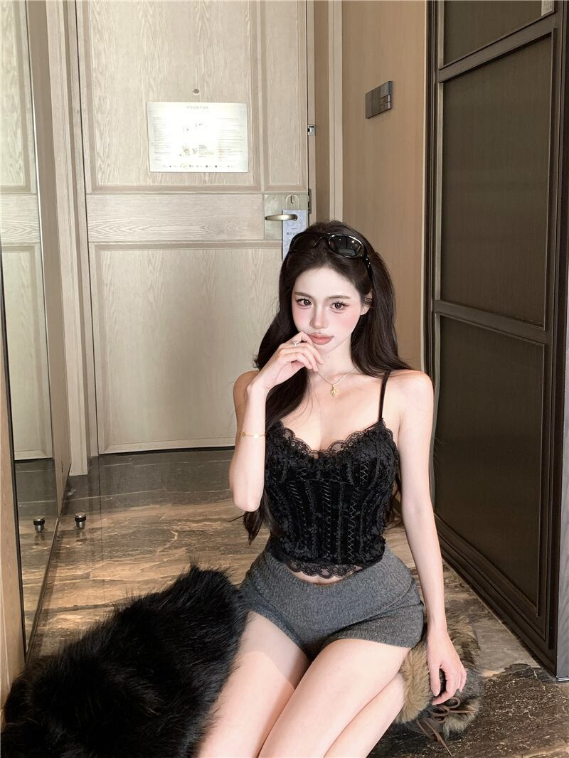 【tops】レースキャミソール　M28294