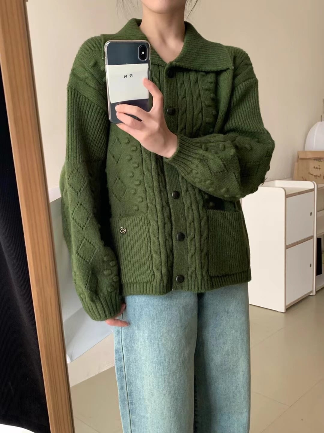 【outer】ニットカーデ　M27077
