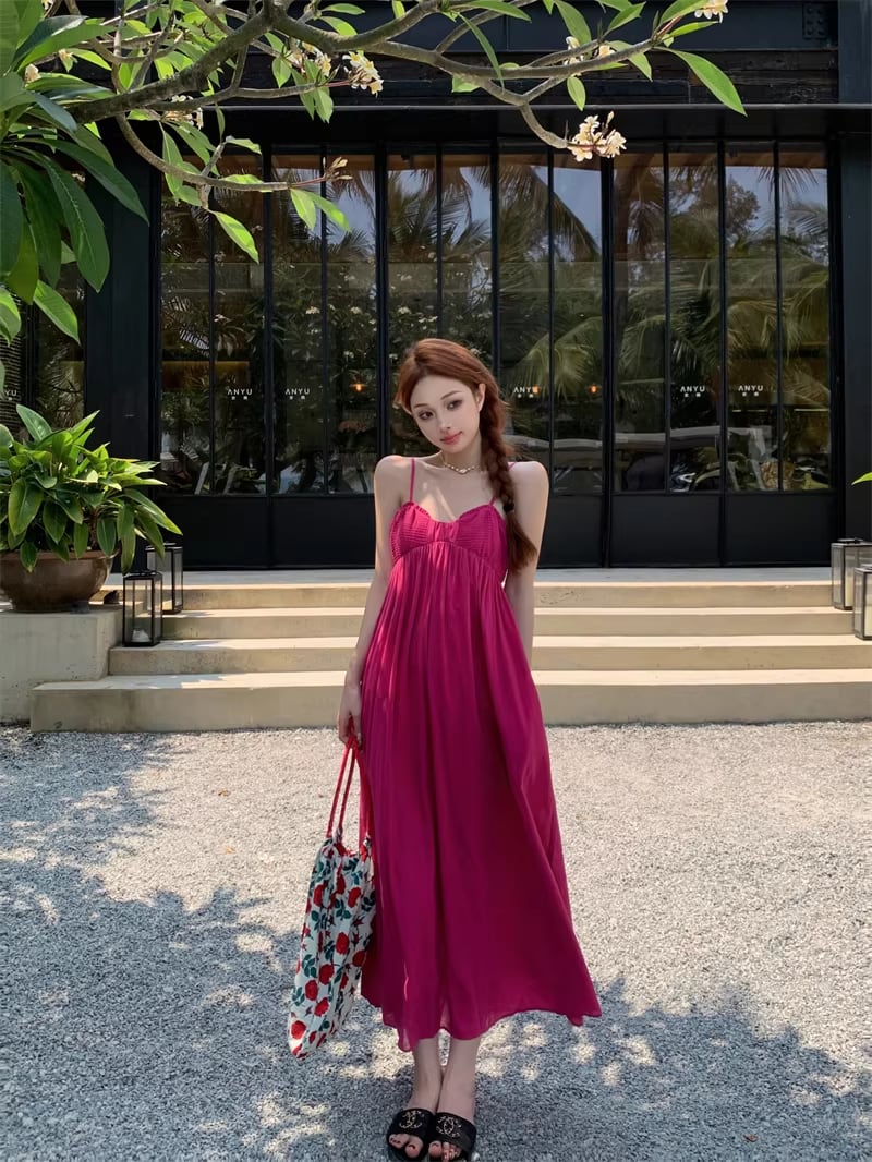 【dress】ロングキャミワンピース Q8213